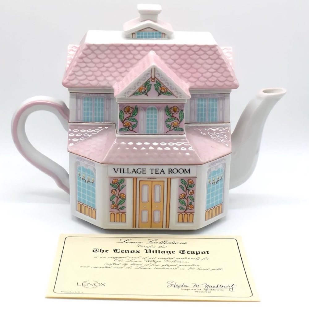 LENOX SPICE VILLAGE TEA ROOM TEAPOT COLLECTION NWB RARE